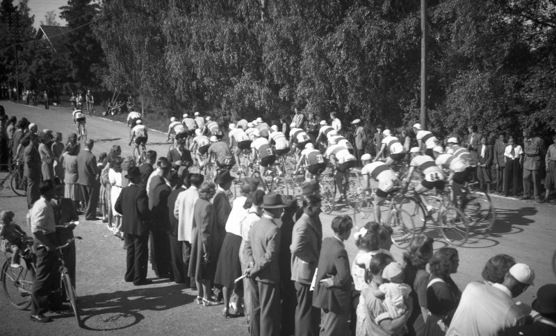 Cykeltävling midsommar 1946 Sollerön