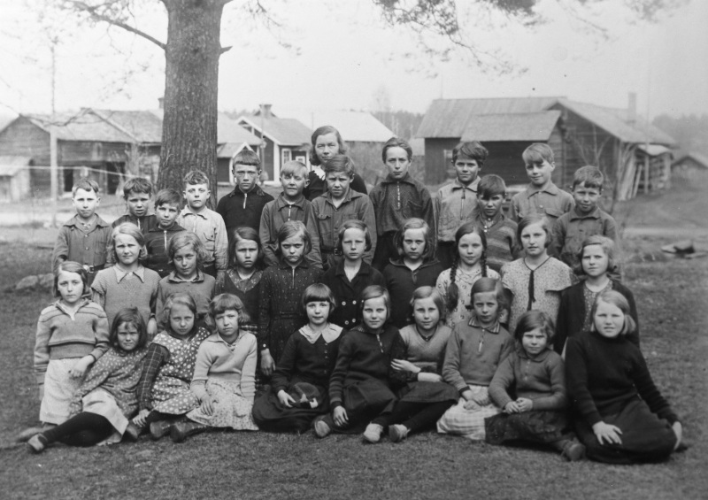 Skolklass födda 1923 fotot taget ca 1934