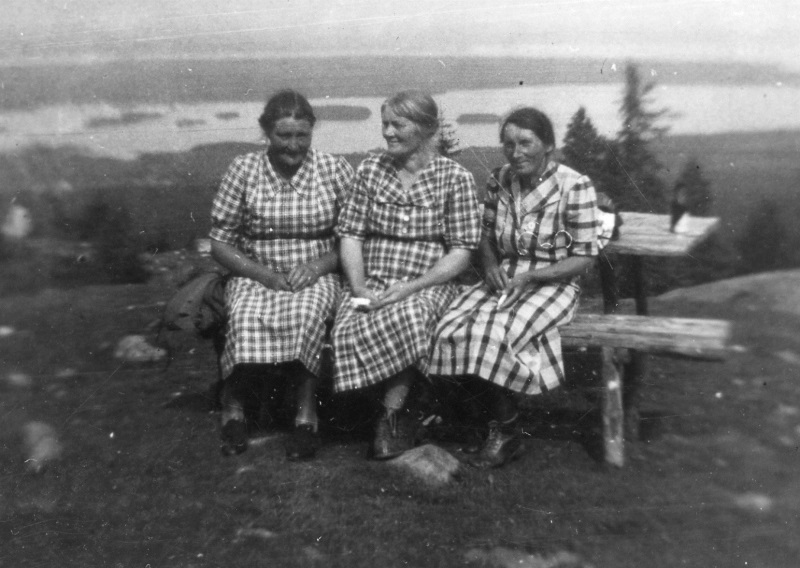 Tre tanter på Gesundabergets topp