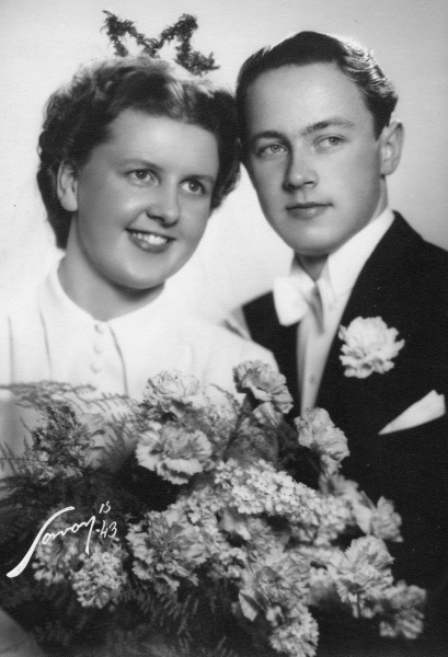 Aina och Bertil gifter sig 1943