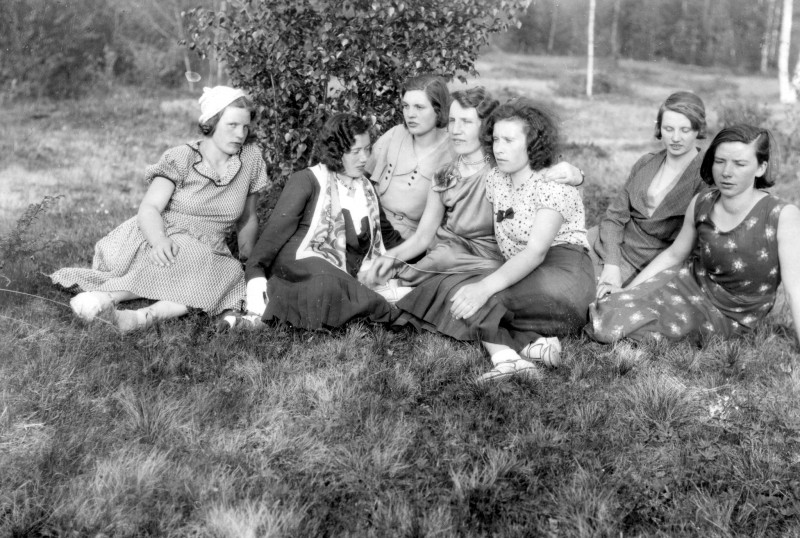 Okända ungdomar i Ryssa omkring 1930