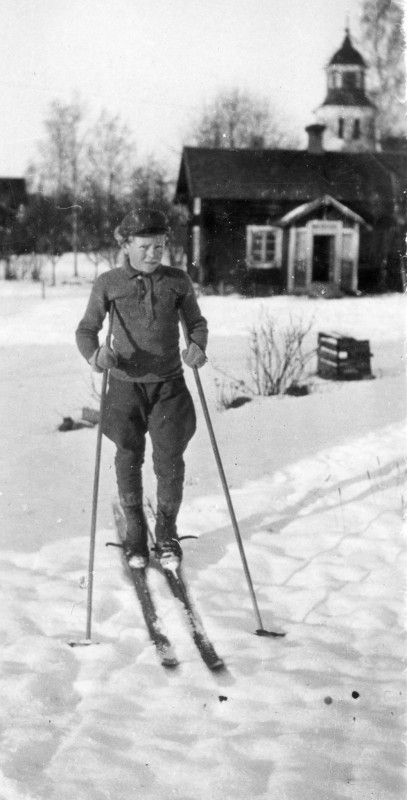 Fritz Myhr på skidor